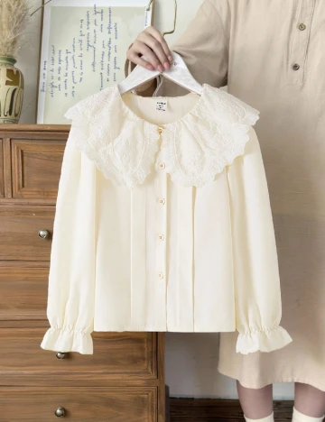 Camasa Shein Kids, ecru