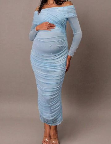 Rochie lunga SHEIN Maternity, albastru