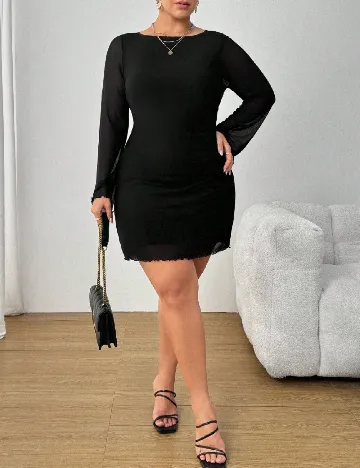 Rochie scurta SHEIN CURVE, negru