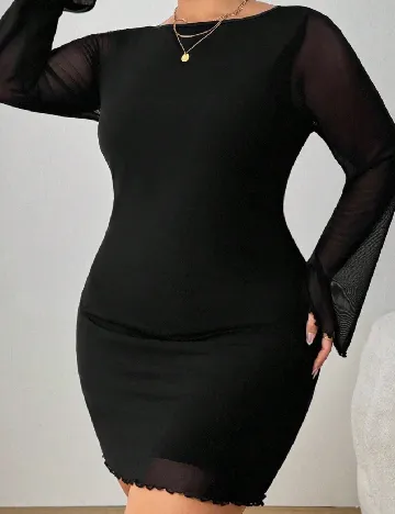 Rochie scurta SHEIN CURVE, negru