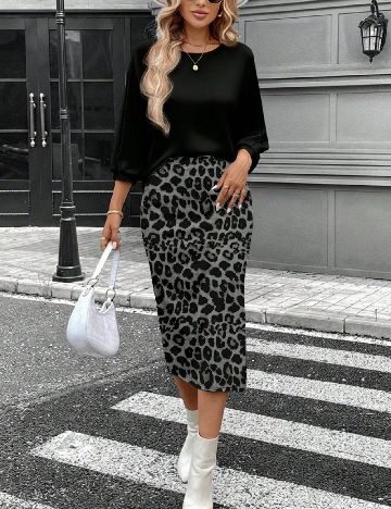 Compleu SHEIN, negru/gri