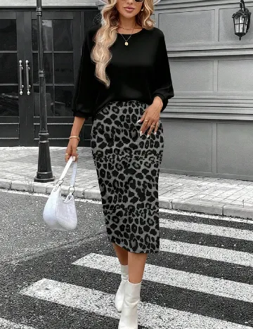 Compleu SHEIN, negru/gri