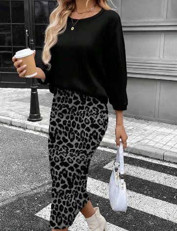 Compleu SHEIN, negru/gri