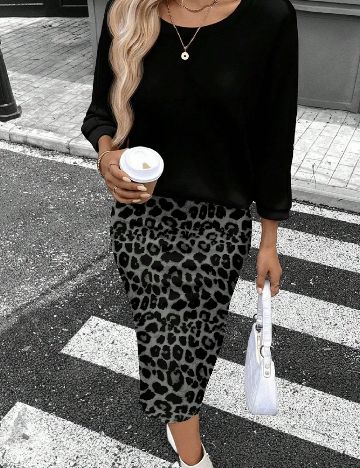 Compleu SHEIN, negru/gri