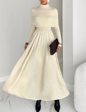 Rochie lunga SHEIN, crem