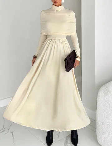 Rochie lunga SHEIN, crem