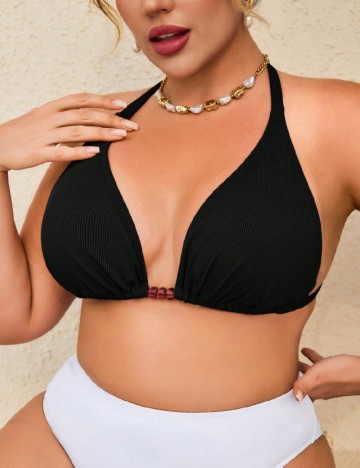 Sutien de baie SHEIN CURVE, negru