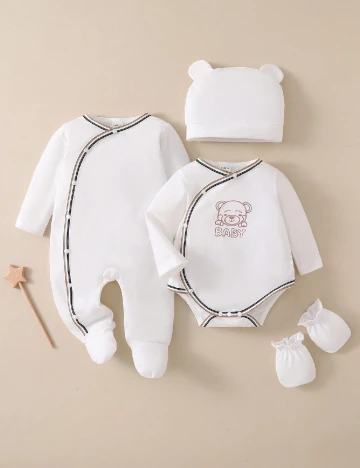 Set body 2 bucati Shein Kids, alb