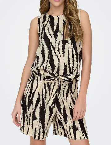 Bluza Jacqueline de Yong, crem/negru