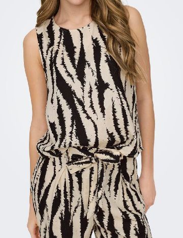 Bluza Jacqueline de Yong, crem/negru