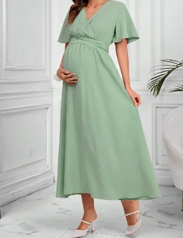 Rochie medie SHEIN Maternity, verde