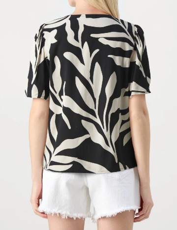 Bluza Jacqueline de Yong, negru/crem