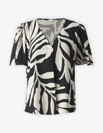 Bluza Jacqueline de Yong, negru/crem