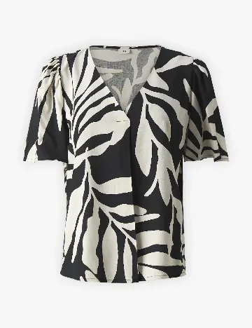 Bluza Jacqueline de Yong, negru/crem