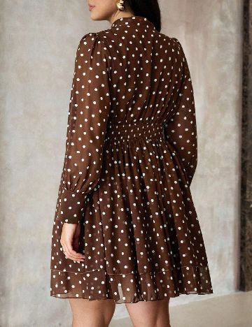 Rochie scurta SHEIN CURVE, maro