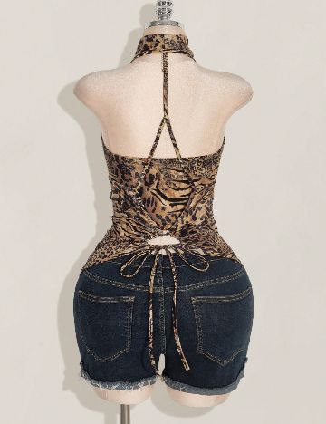 Top SHEIN CURVE, animal print