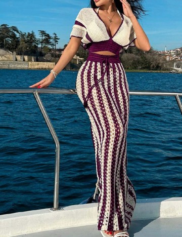 Compleu SHEIN, crem/mov