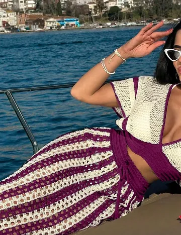 Compleu SHEIN, crem/mov