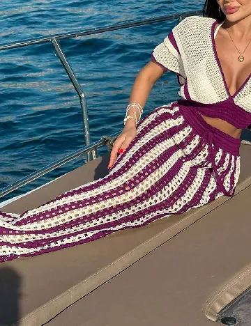 Compleu SHEIN, crem/mov