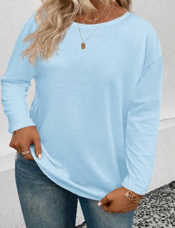 Bluza SHEIN CURVE, albastru