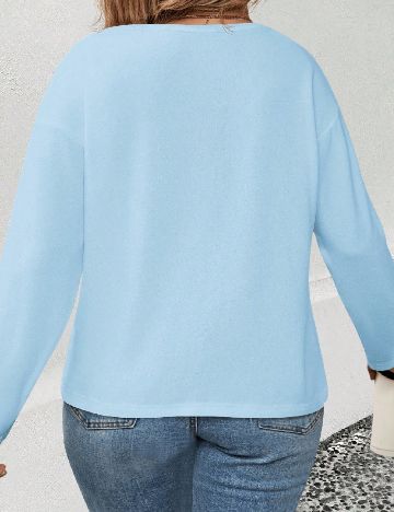 Bluza SHEIN CURVE, albastru