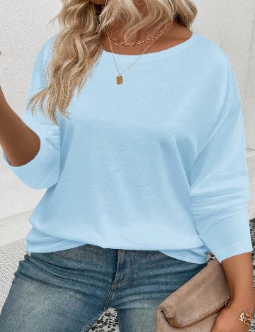 Bluza SHEIN CURVE, albastru