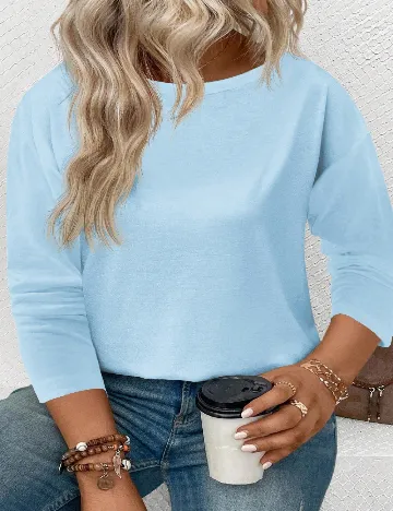 Bluza SHEIN CURVE, albastru