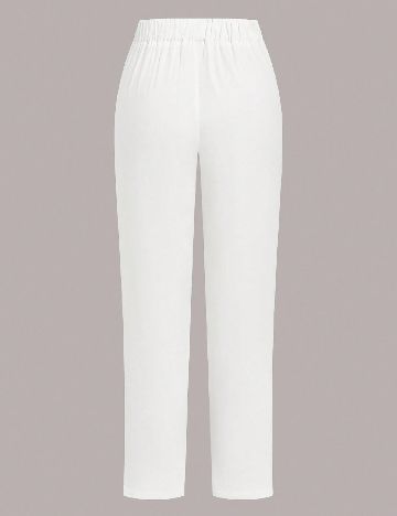 Pantaloni SHEIN CURVE, alb