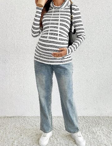 Hanorac SHEIN Maternity, alb