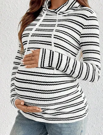 Hanorac SHEIN Maternity, alb