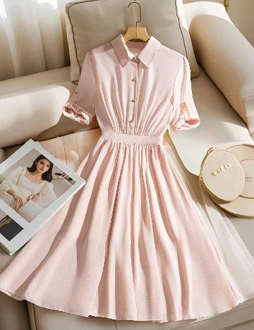 Rochie scurta SHEIN, roz