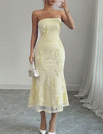 Rochie medie SHEIN, galben