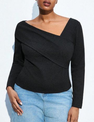 Bluza SHEIN CURVE, negru
