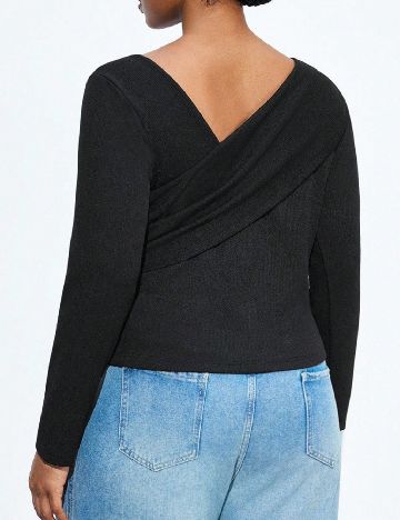 Bluza SHEIN CURVE, negru