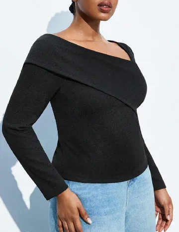 Bluza SHEIN CURVE, negru