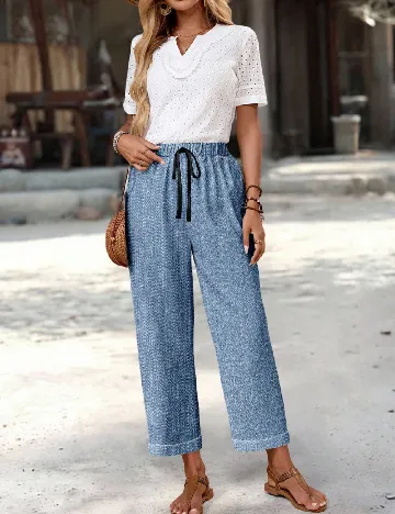 Pantaloni Emery Rose, albastru