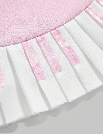 Fusta pantalon Romwe, roz/alb