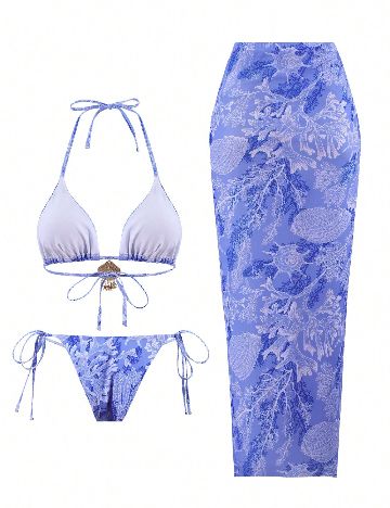 Costum de baie SHEIN, albastru