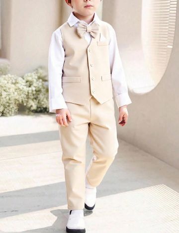 Costum Shein Kids, crem