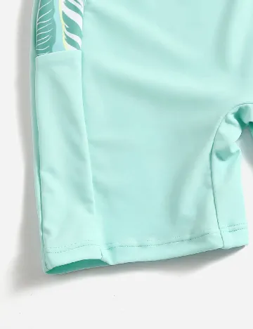 Salopeta de plaja Shein Kids, turcoaz