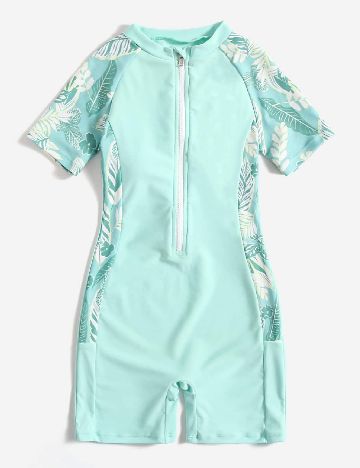 Salopeta de plaja Shein Kids, turcoaz