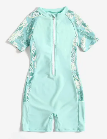 Salopeta de plaja Shein Kids, turcoaz