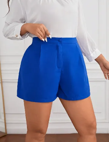 Pantaloni scurti SHEIN CURVE, albastru