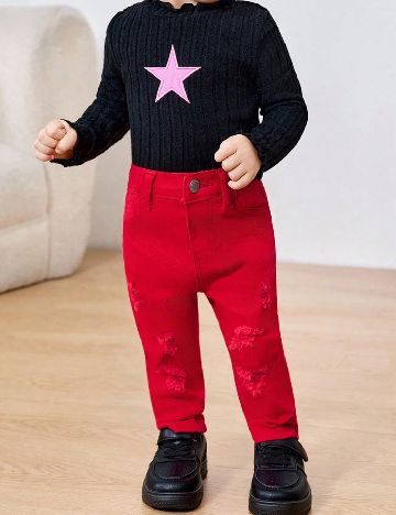 Blugi Shein Kids, rosu