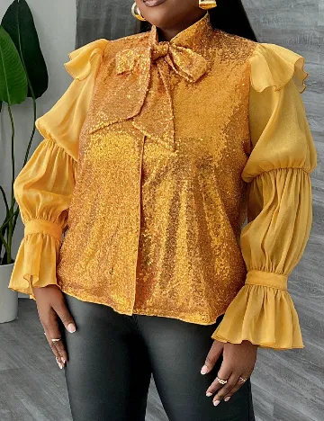 Camasa SHEIN CURVE, galben