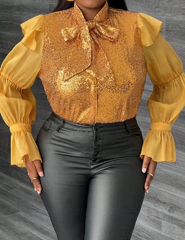 Camasa SHEIN CURVE, galben