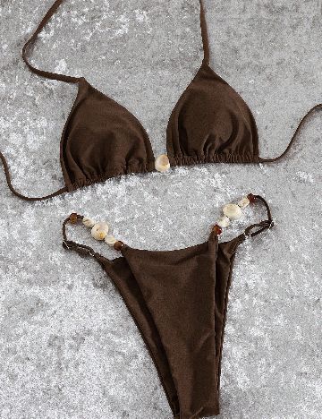 Costum de baie SHEIN, maro