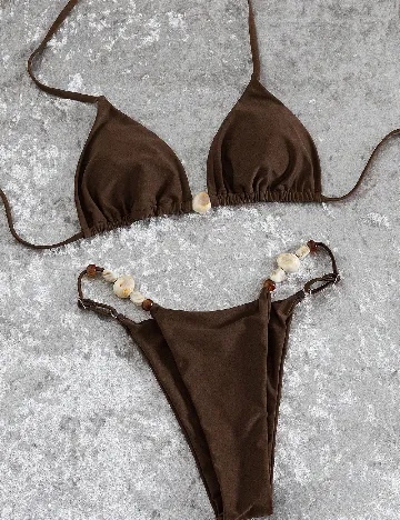 Costum de baie SHEIN, maro