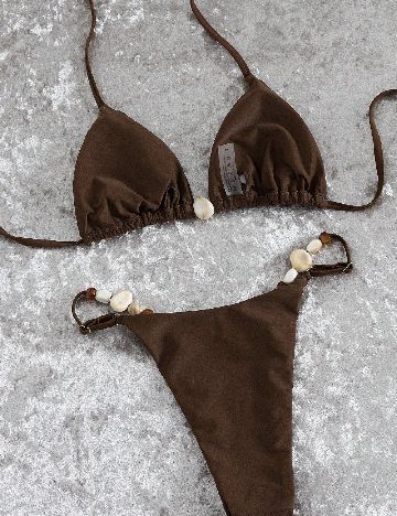 Costum de baie SHEIN, maro