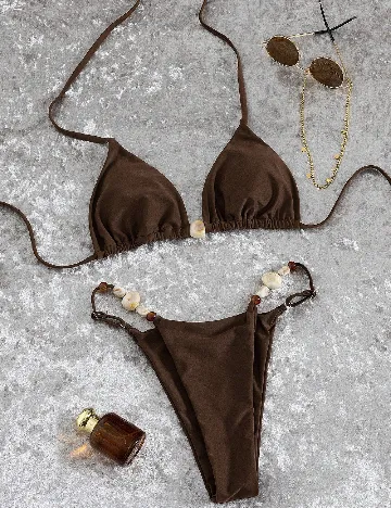 Costum de baie SHEIN, maro